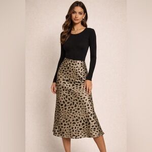 Realisation Par Leopard Print Midi Skirt